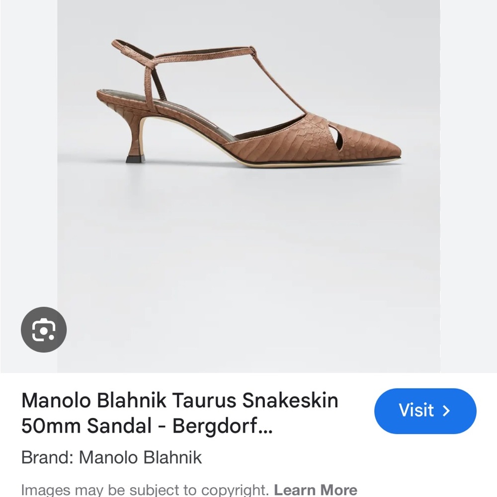 Manolo Blahnik Taurus Snakeskin size 7